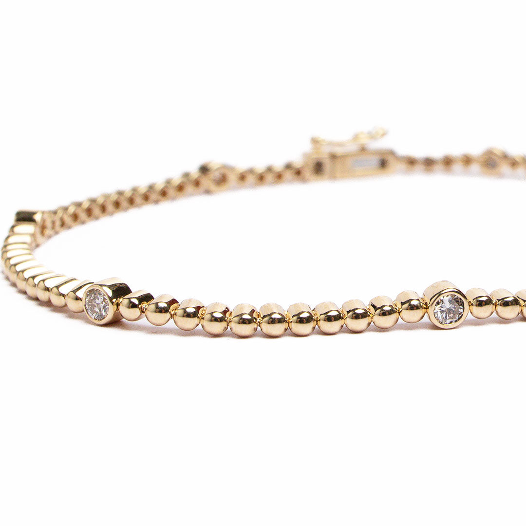 Bezel Diamond Station Bracelet