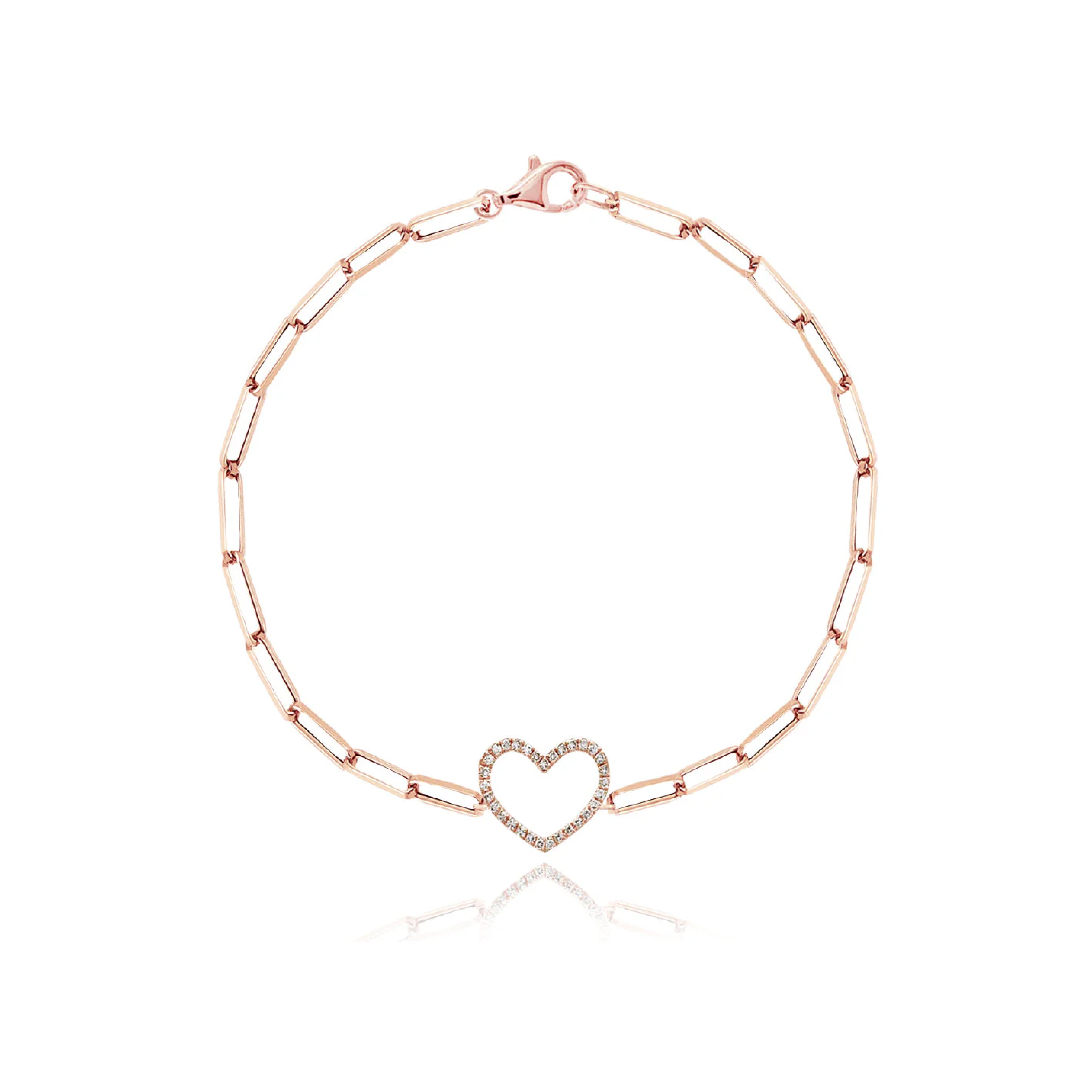 Cutout Pave Heart Bracelet