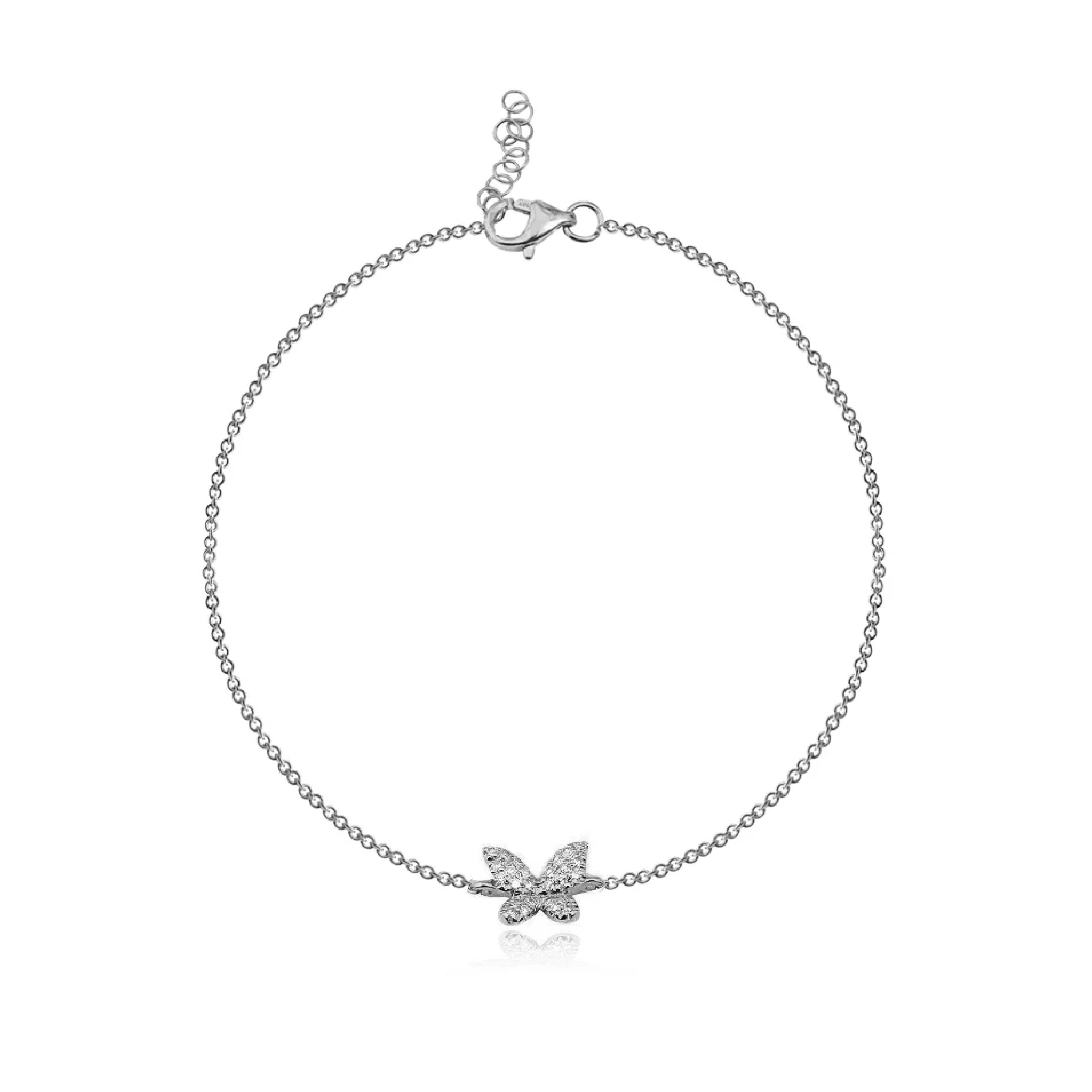 Small Pave Butterfly Bracelet