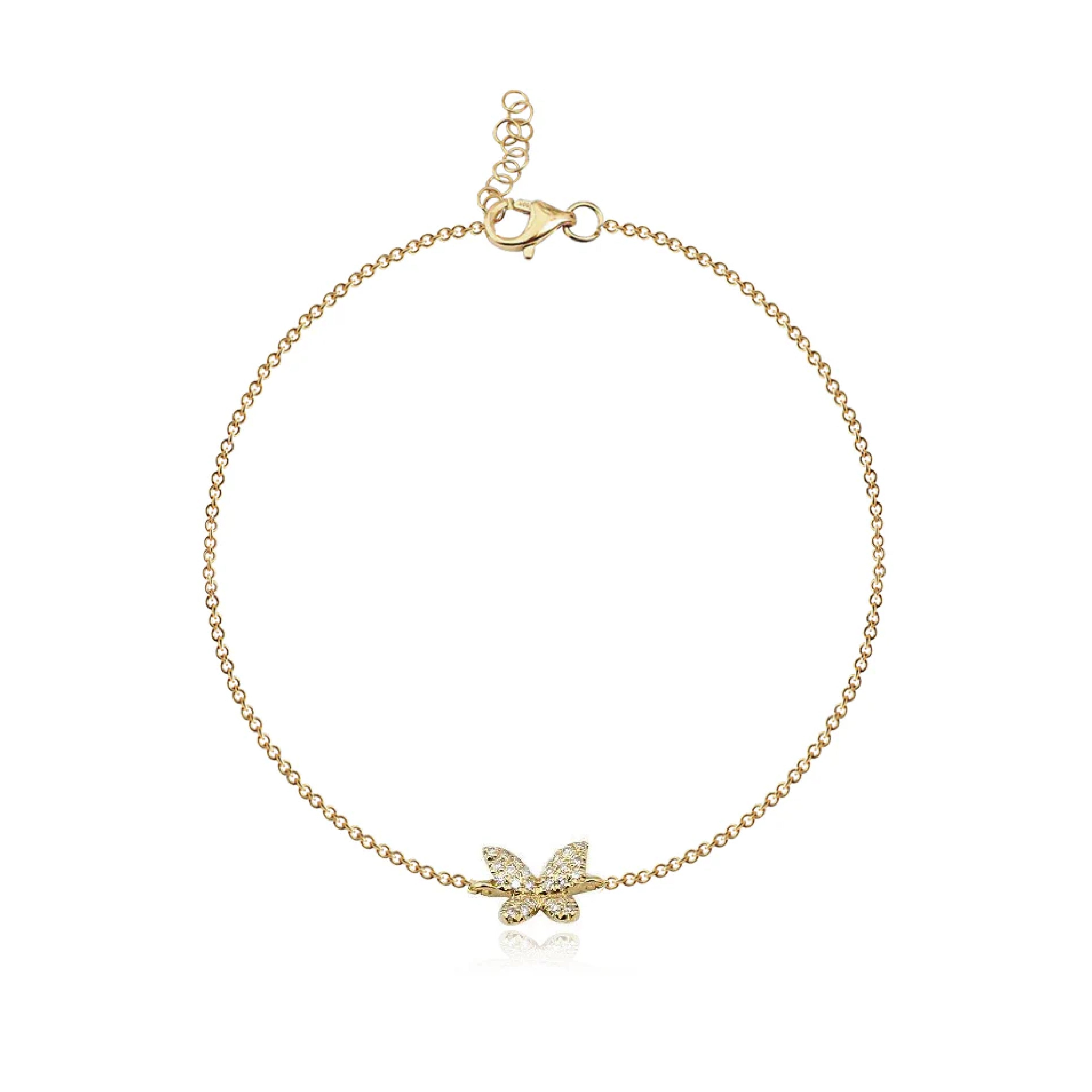 Small Pave Butterfly Bracelet