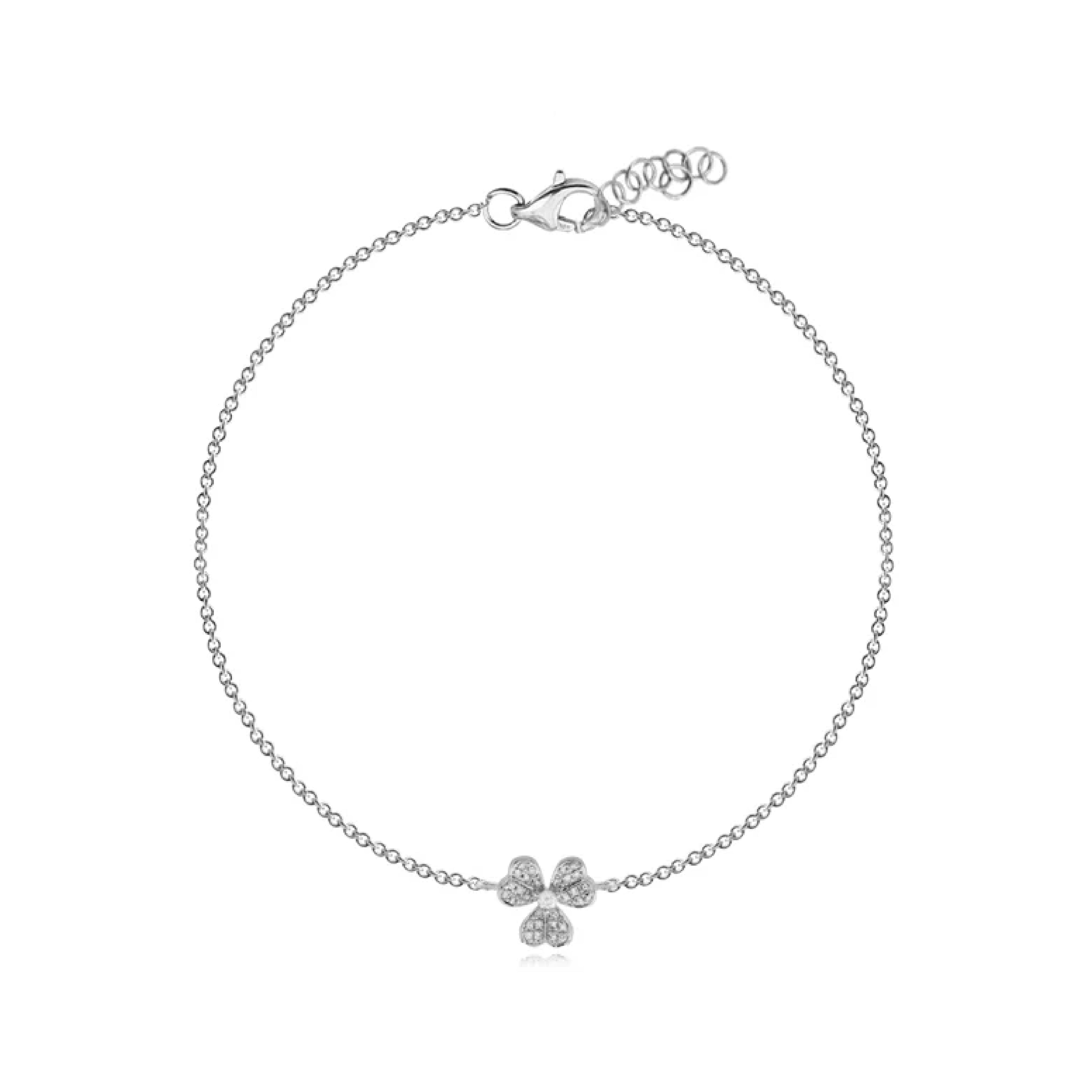 Small Pave Flower Bracelet