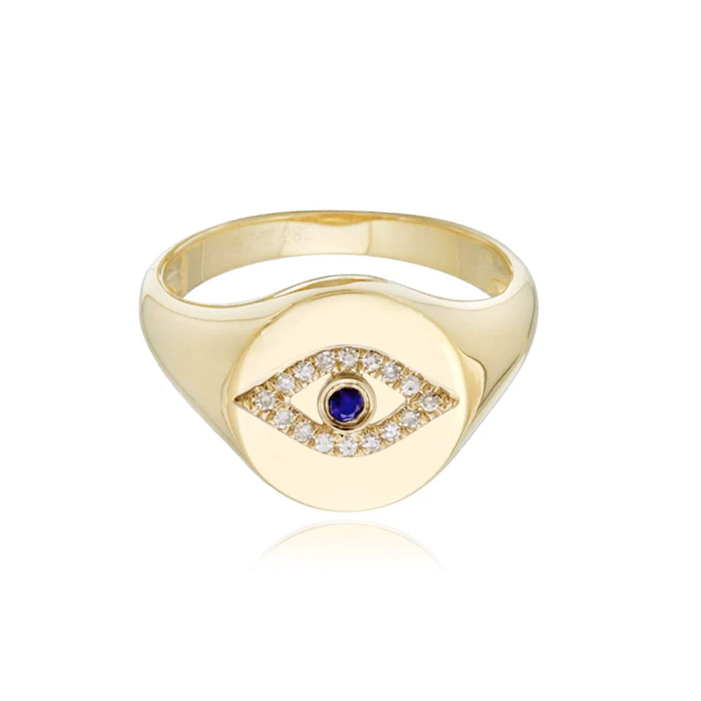 Evil Eye Signet Ring