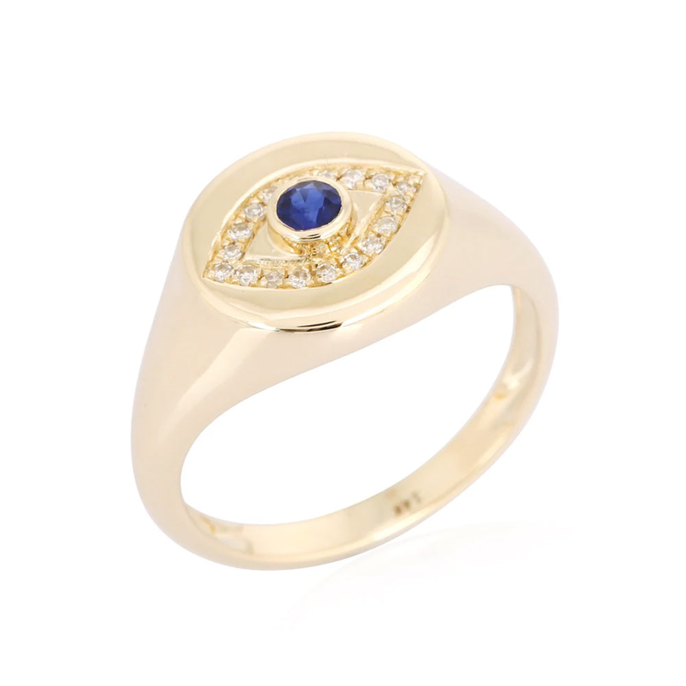 Evil Eye Signet Ring