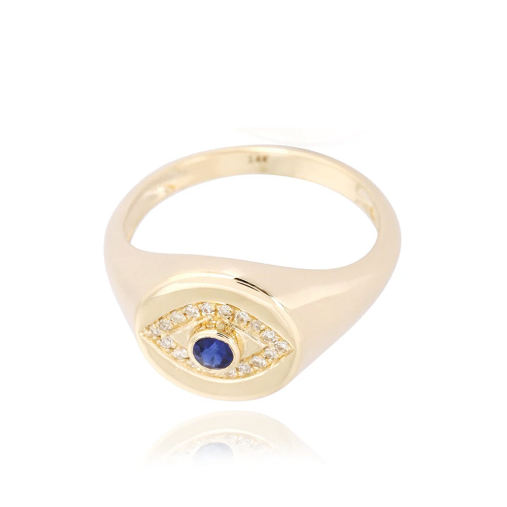 Evil Eye Signet Ring