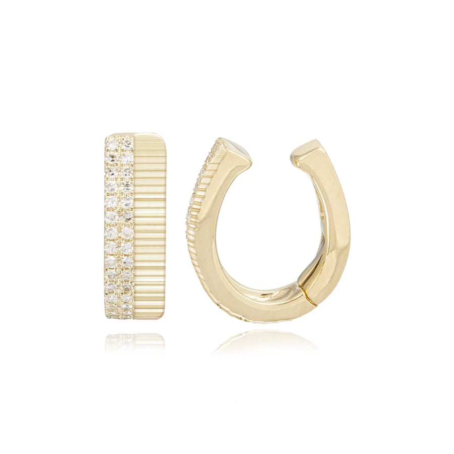 Fluted Side Pave Cuff