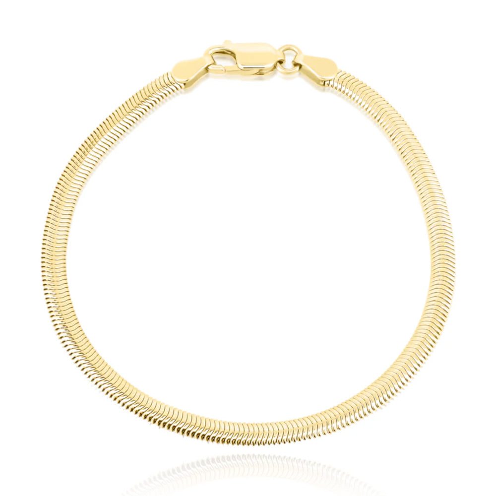 Gold Plain Snake Bracelet