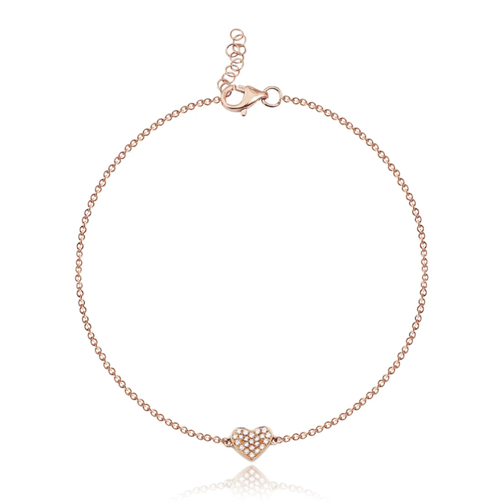 Pave Heart Bracelet