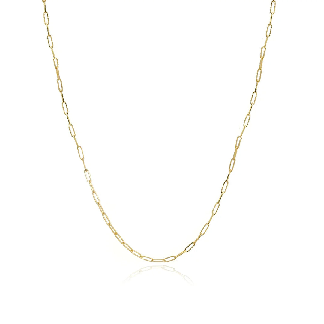 Small Paperclip Gold Necklace Chain